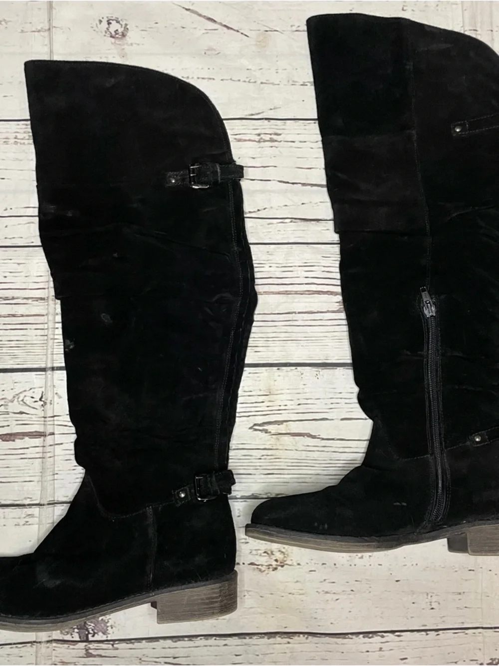 Boutique 9 Black Over-the-Knee Suede Riding Boots